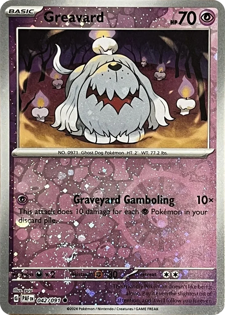 Greavard 042/091 Paldean Fates (Reverse Holo (Cosmos))