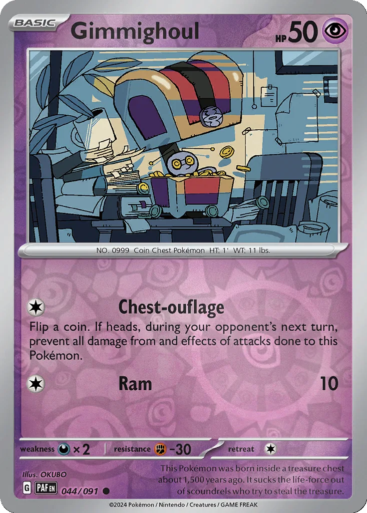 Gimmighoul 044/091 Paldean Fates (Reverse holo)