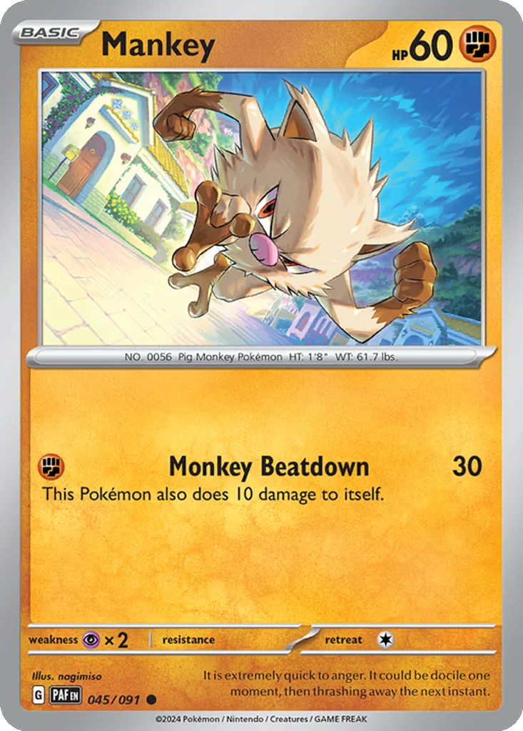 Mankey 045/091 SV: Paldean Fates (Normal)