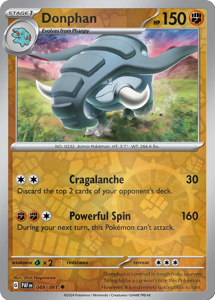 Donphan 049/091 Paldean Fates (Reverse holo)