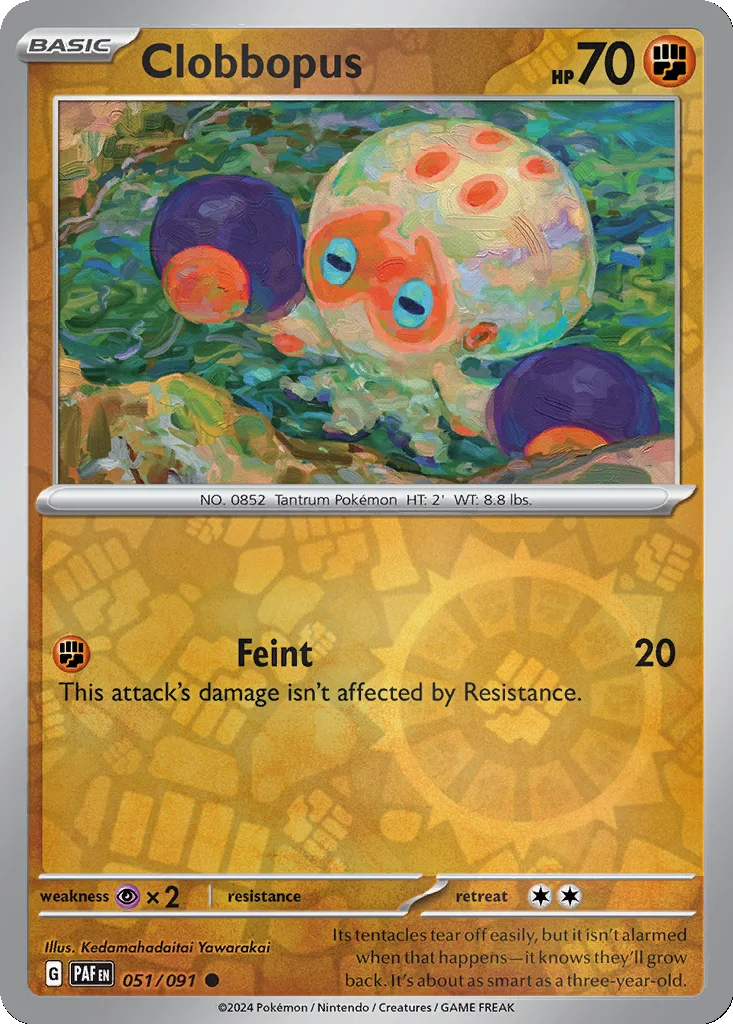 Clobbopus 051/091 Paldean Fates (Reverse holo)