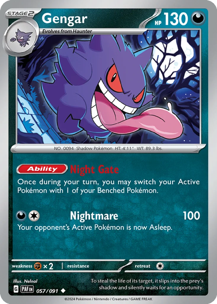 Gengar 057/091 SV: Paldean Fates (Normal)
