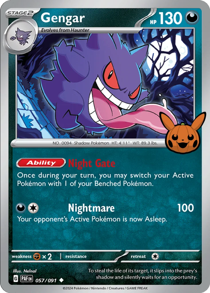 Gengar 057/091 Paldean Fates (Trick or Trade 2024)