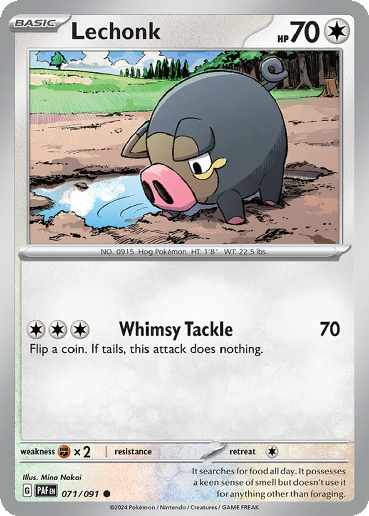 Lechonk 071/091 Paldean Fates (Normal)