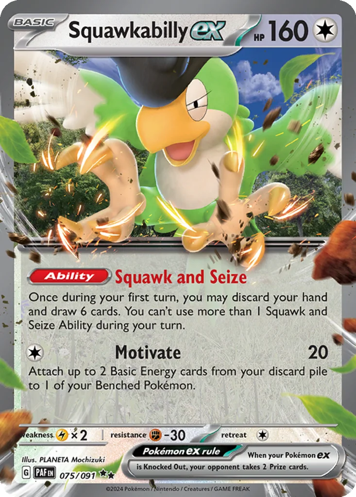 Squawkabilly ex 075/091 Paldean Fates (Holo)