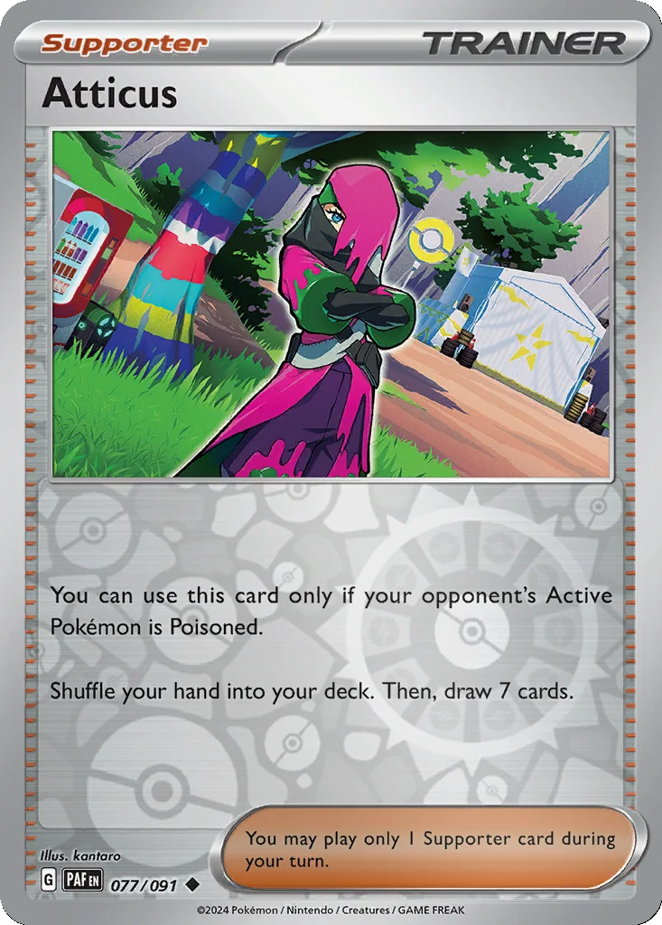 Atticus 077/091 Paldean Fates (Reverse holo)