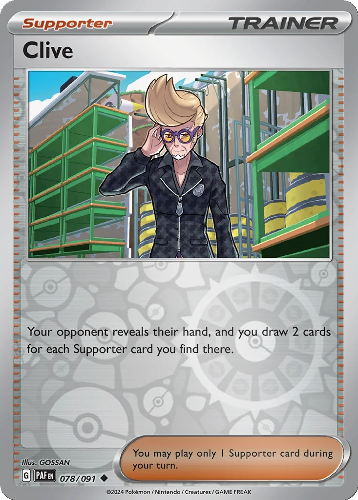 Clive 078/091 Paldean Fates (Reverse holo)