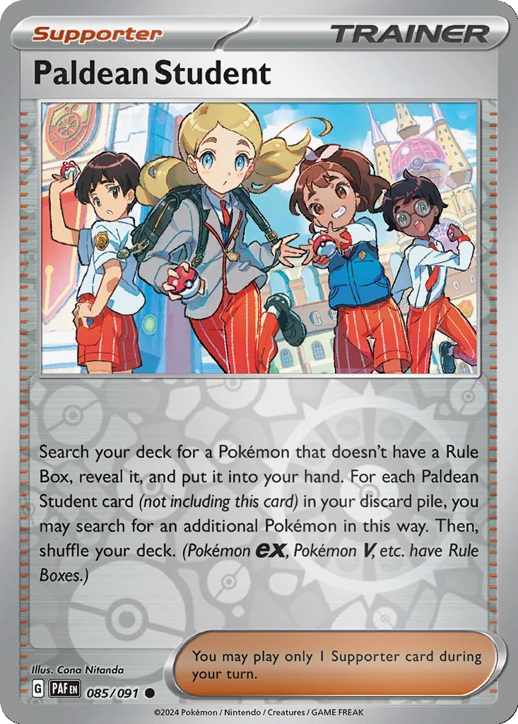 Paldean Student 085/091 Paldean Fates (Reverse holo)