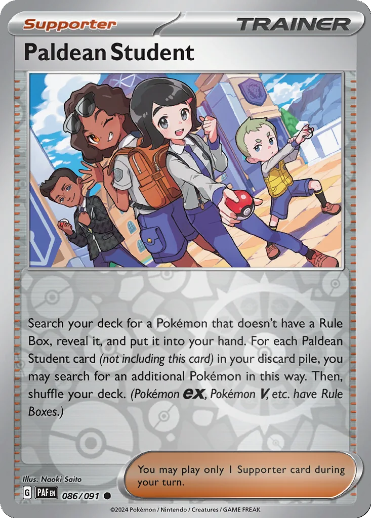 Paldean Student 086/091 Paldean Fates (Reverse holo)