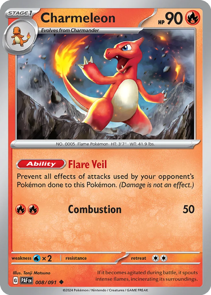 Charmeleon 008/091 SV: Paldean Fates (Normal)
