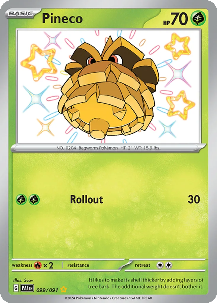 Pineco 099/091 Paldean Fates (Holo)