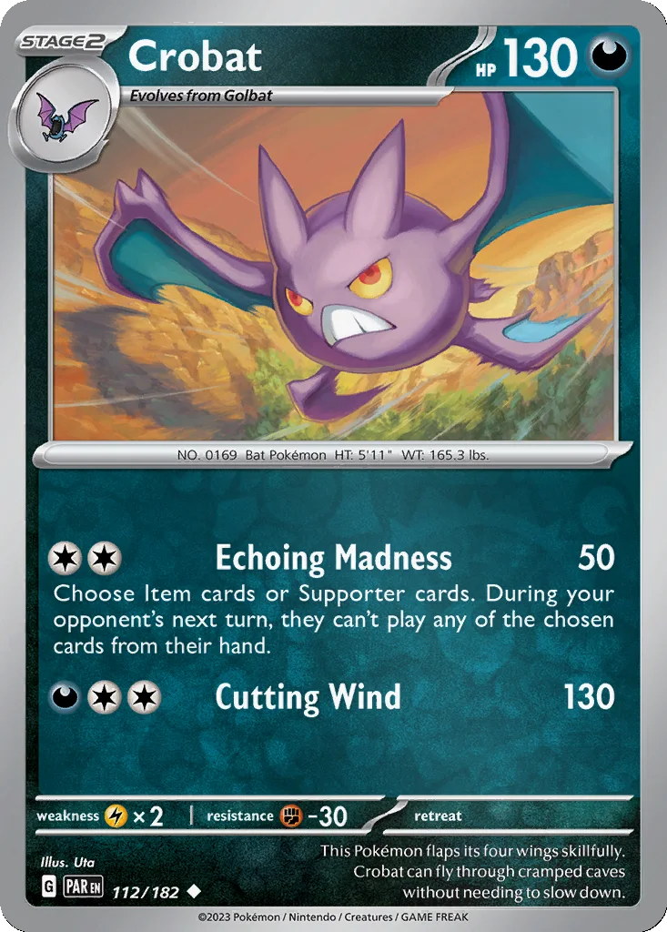Crobat 112/182 Paradox Rift (Reverse holo)