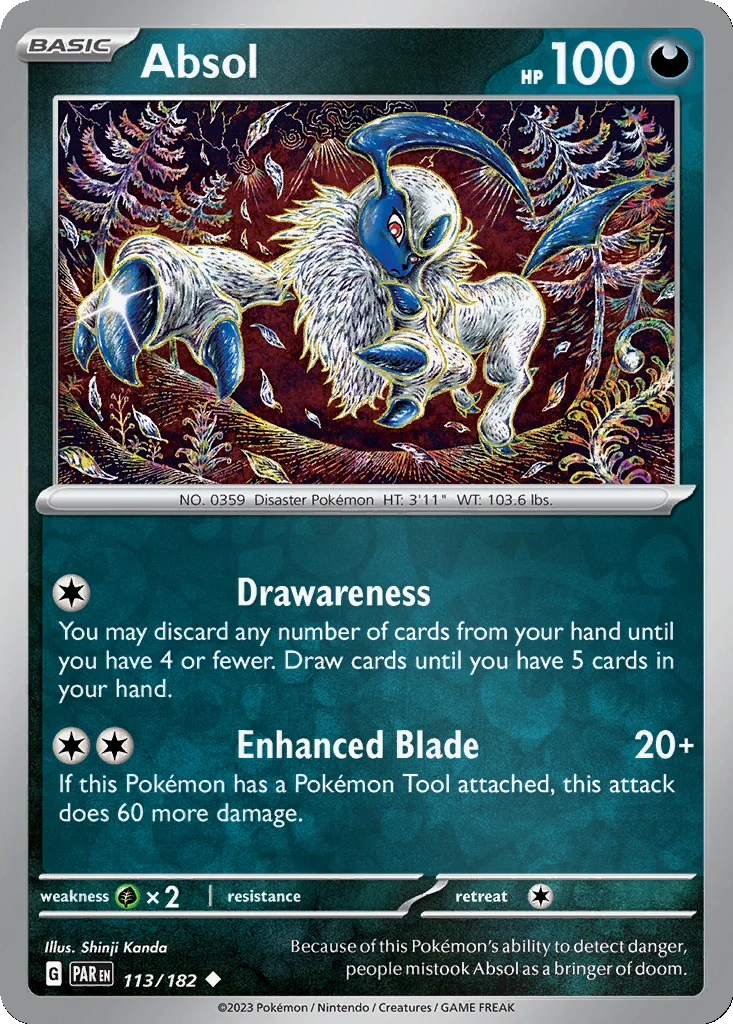 Absol 113/182 Paradox Rift (Reverse holo)
