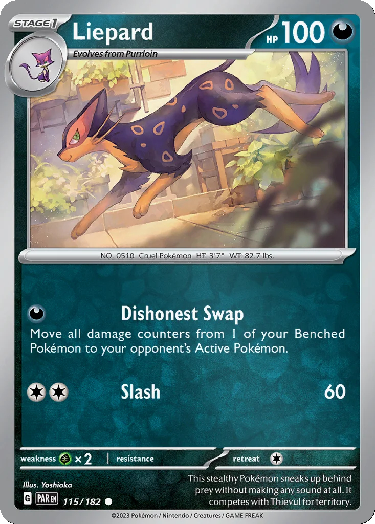 Liepard 115/182 Paradox Rift (Reverse holo)