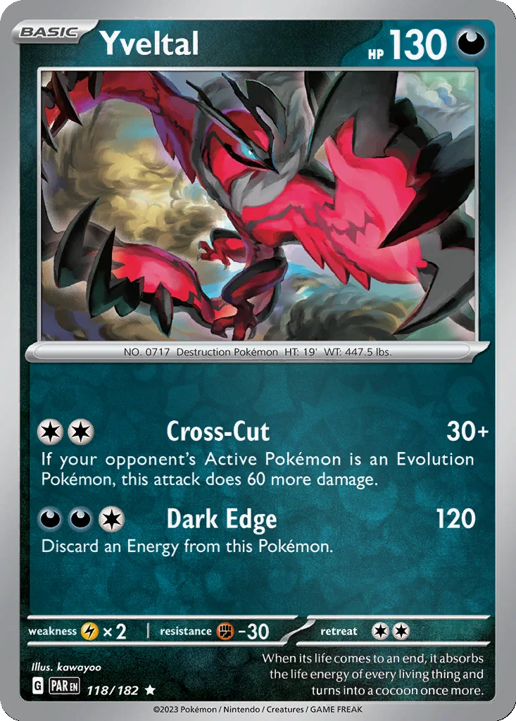 Yveltal 118/182 Paradox Rift (Reverse holo)