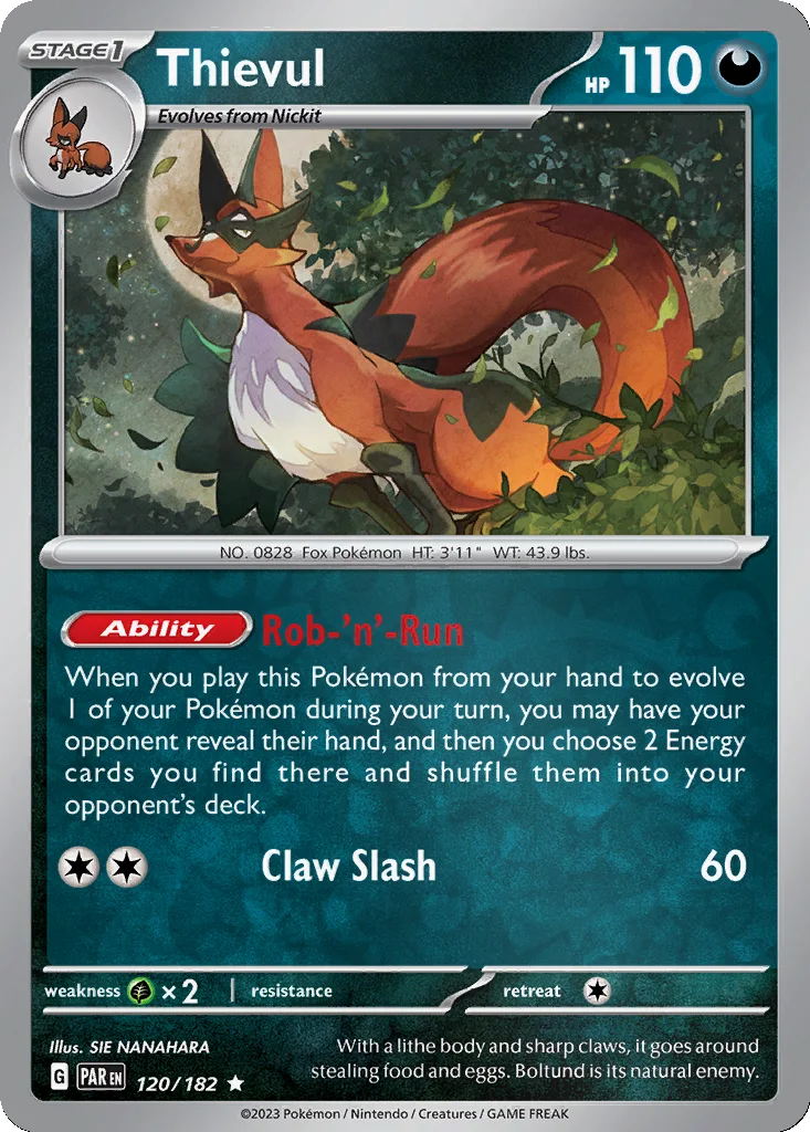 Thievul 120/182 Paradox Rift (Reverse holo)