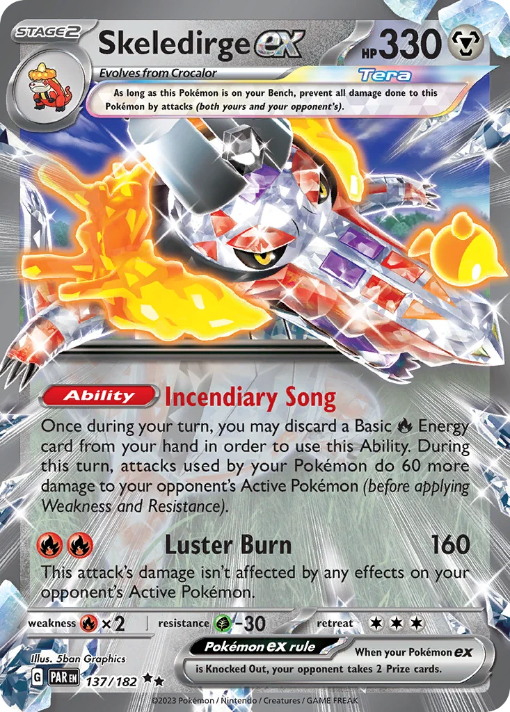 Skeledirge ex 137/182 Paradox Rift (Holo)
