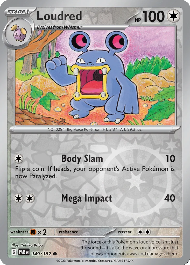 Loudred 149/182 Paradox Rift (Reverse holo)