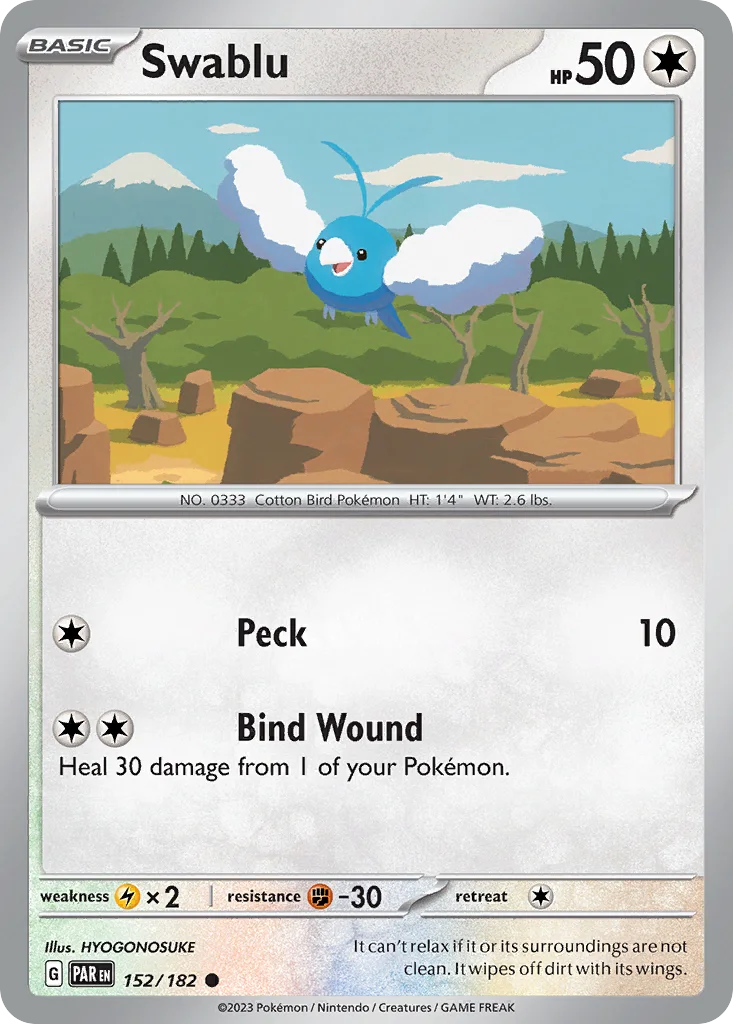 Swablu 152/182 Paradox Rift (Normal)
