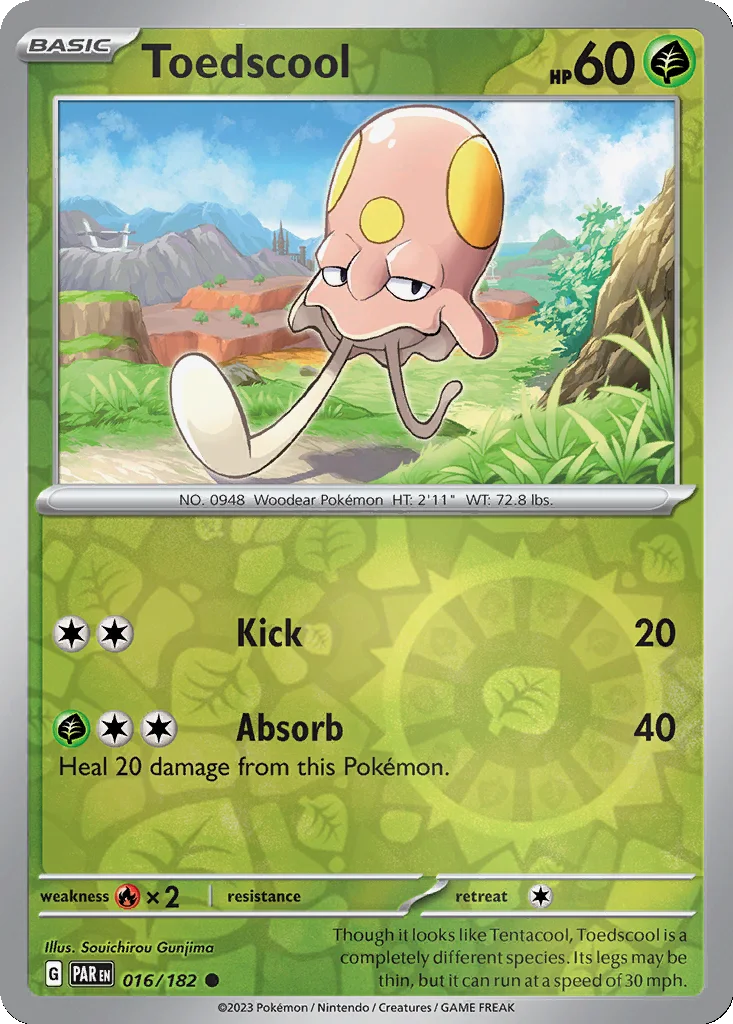 Toedscool 016/182 Paradox Rift (Reverse holo)