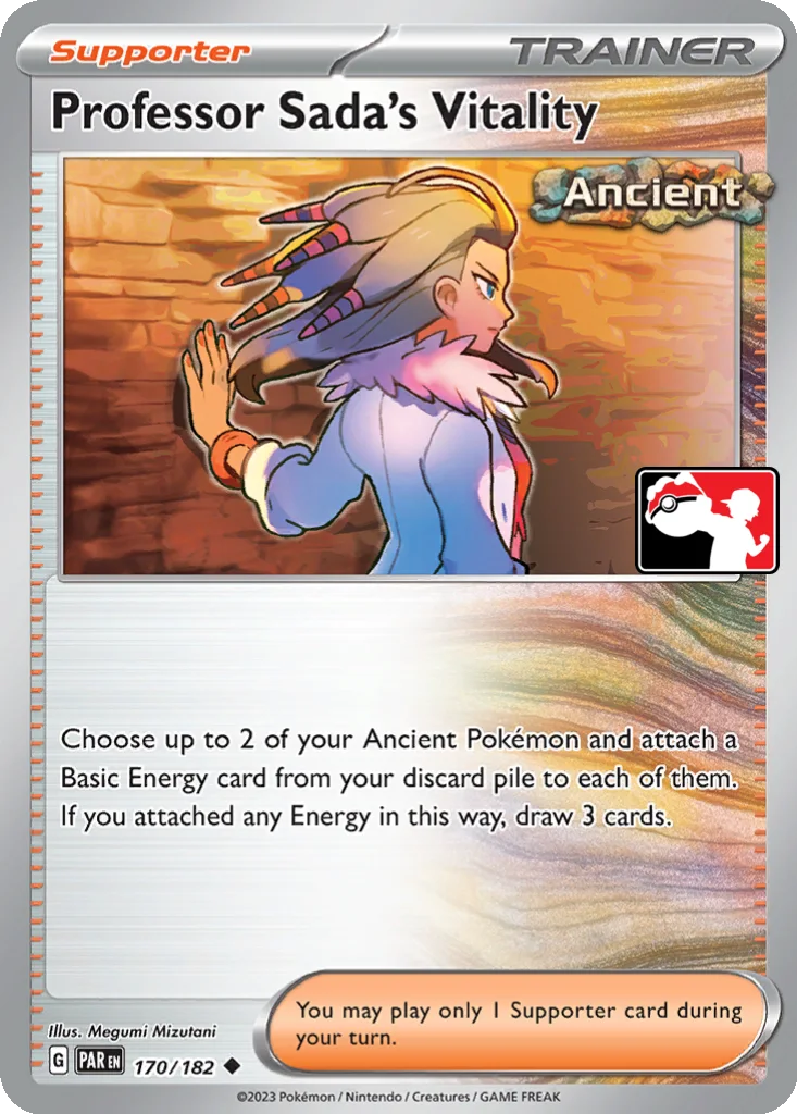 Professor Sada's Vitality 170/182 Paradox Rift (Play! Pokémon (Cosmos Holo))