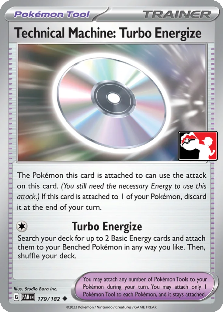 Technical Machine: Turbo Energize 179/182 Paradox Rift (Play! Pokémon (Cosmos Holo))