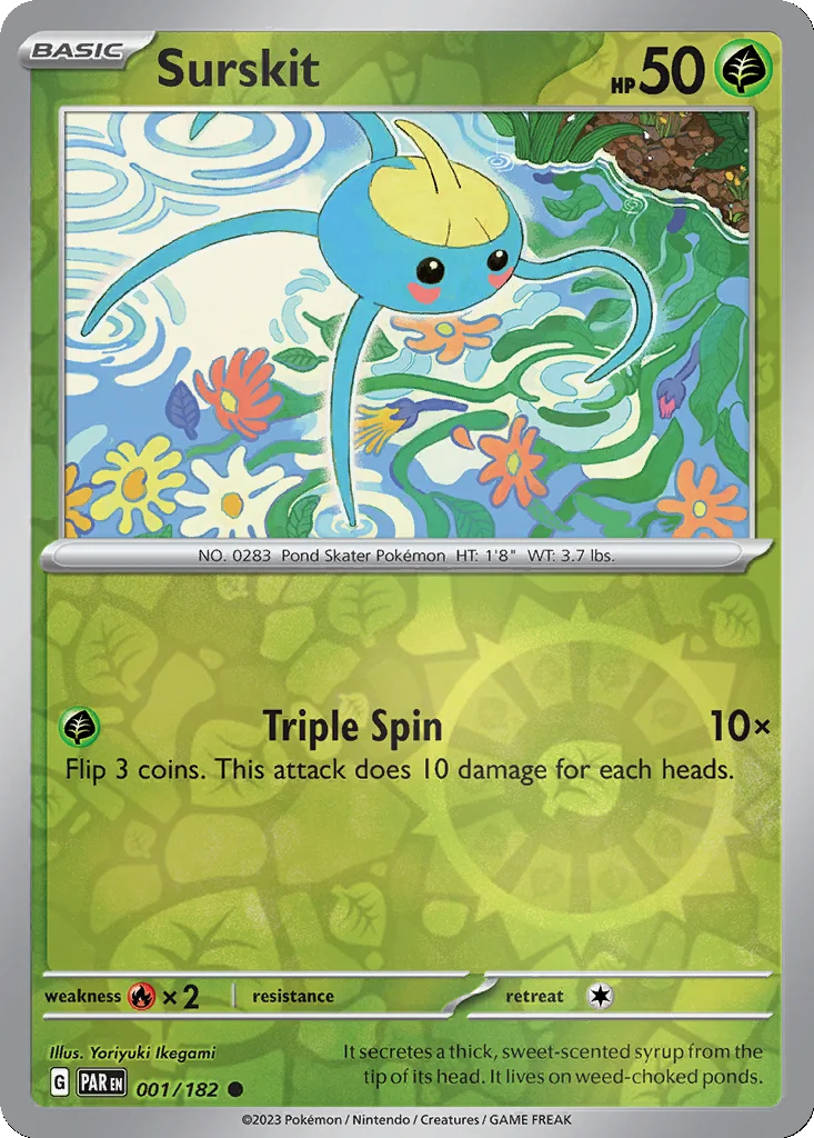 Surskit 001/182 Paradox Rift (Reverse holo)