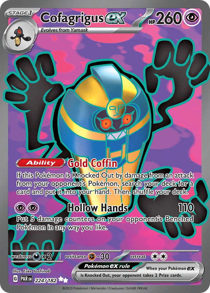 Cofagrigus ex 224/182 Paradox Rift (Holo)