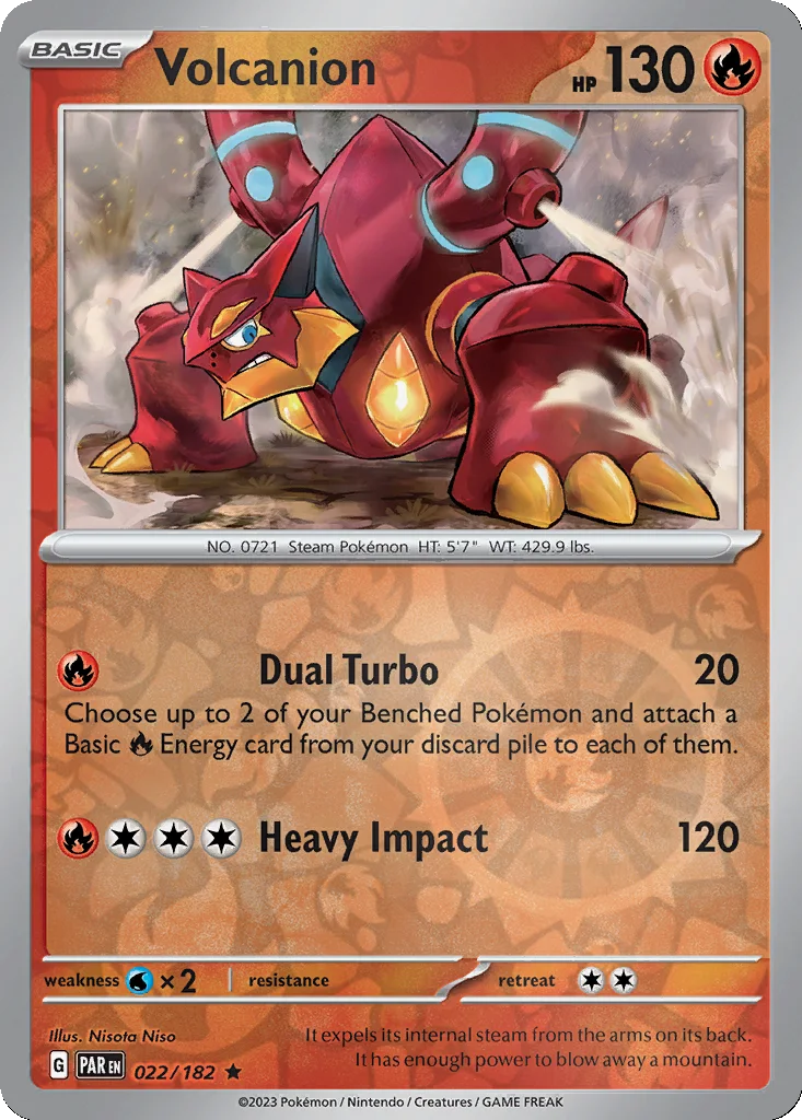 Volcanion 022/182 Paradox Rift (Reverse holo)