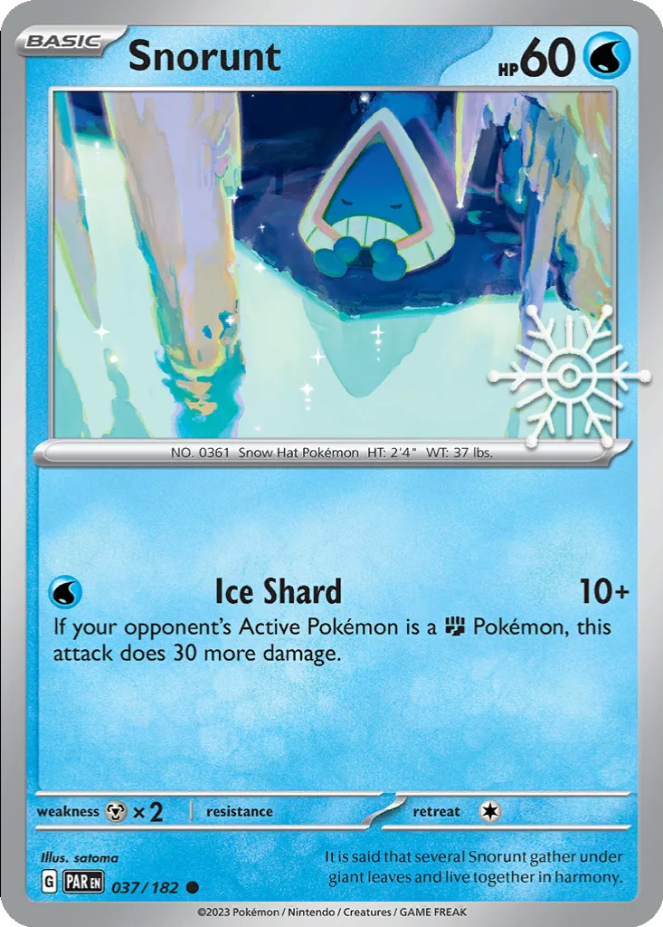 Snorunt 037/182 Paradox Rift (Holiday Calendar 2024)