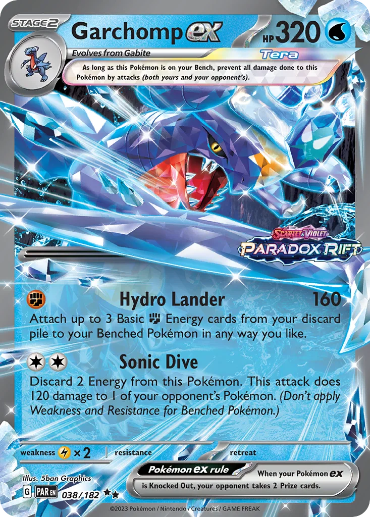 Garchomp ex 038/182 Paradox Rift (Jumbo (Expansion Stamp))