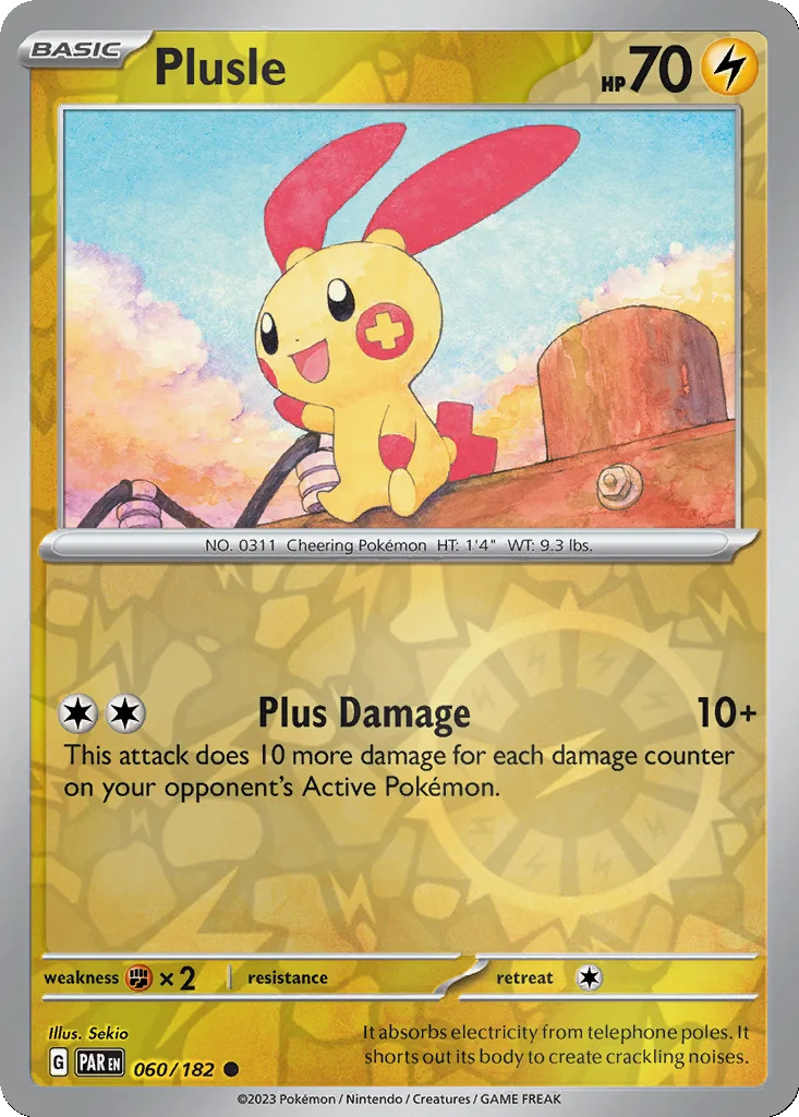 Plusle 060/182 Paradox Rift (Reverse holo)