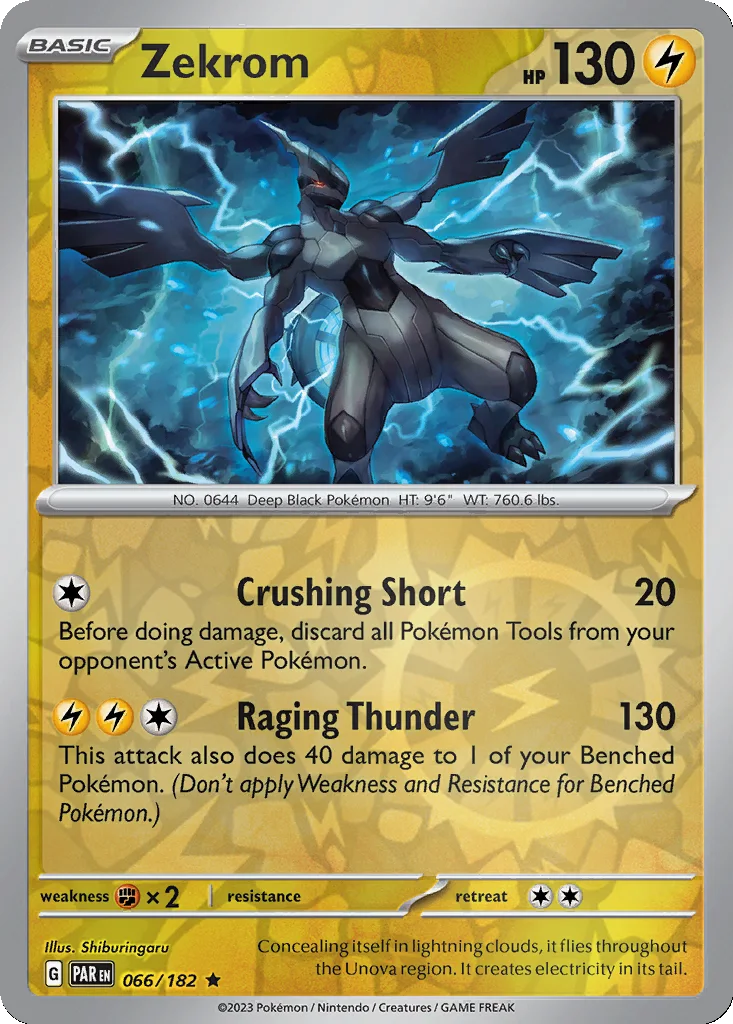 Zekrom 066/182 Paradox Rift (Reverse holo)
