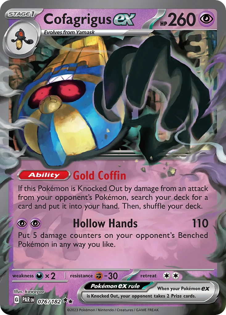 Cofagrigus ex 076/182 Paradox Rift (Holo)