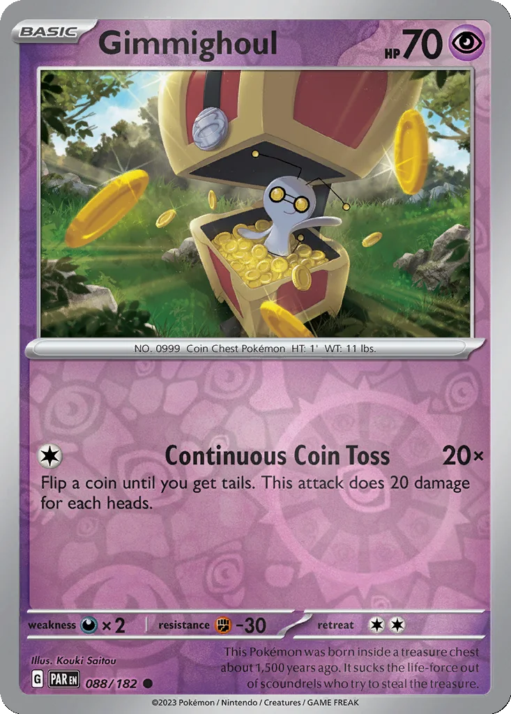 Gimmighoul 088/182 Paradox Rift (Reverse holo)