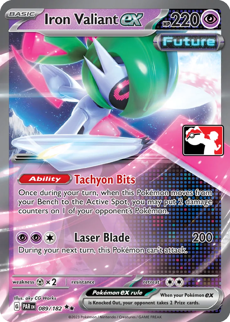 Iron Valiant ex 089/182 Paradox Rift (Play! Pokémon)