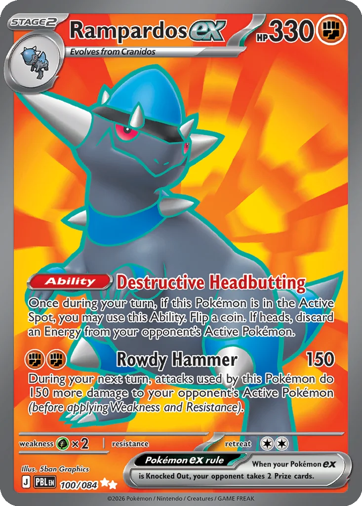 Rampardos ex 100/084 Pitch Black (Holo)
