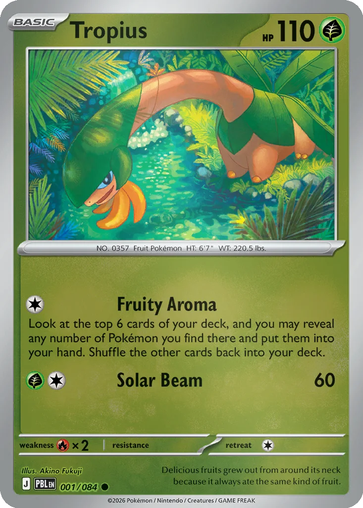 Tropius 001/084 ME05: Pitch Black (Reverse holo)