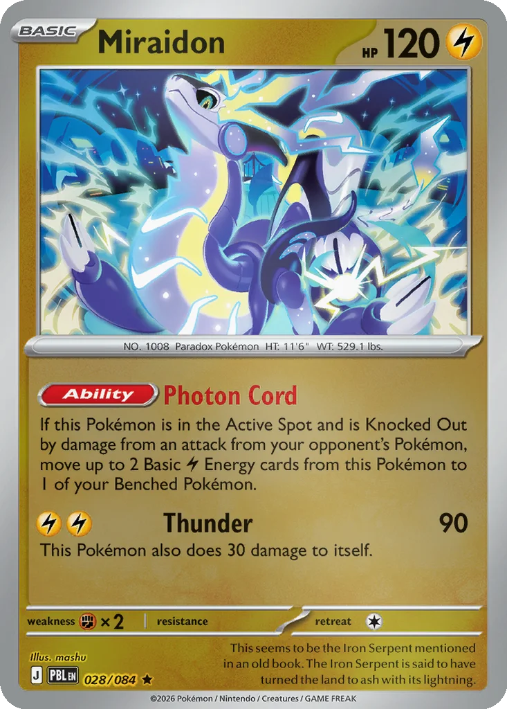 Miraidon 028/084 ME05: Pitch Black (Reverse holo)