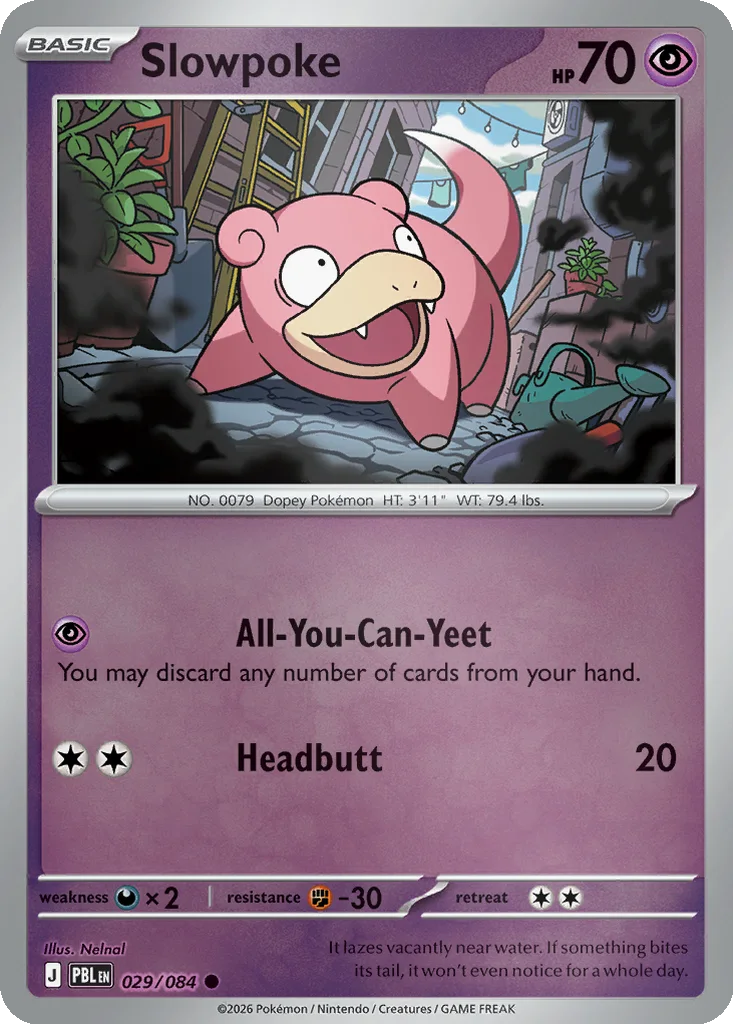 Slowpoke 029/084 ME05: Pitch Black (Reverse holo)