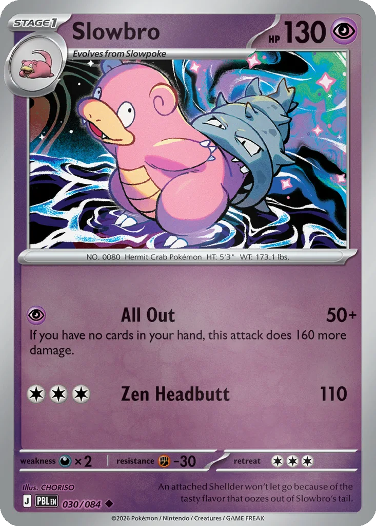 Slowbro 030/084 ME05: Pitch Black (Reverse holo)
