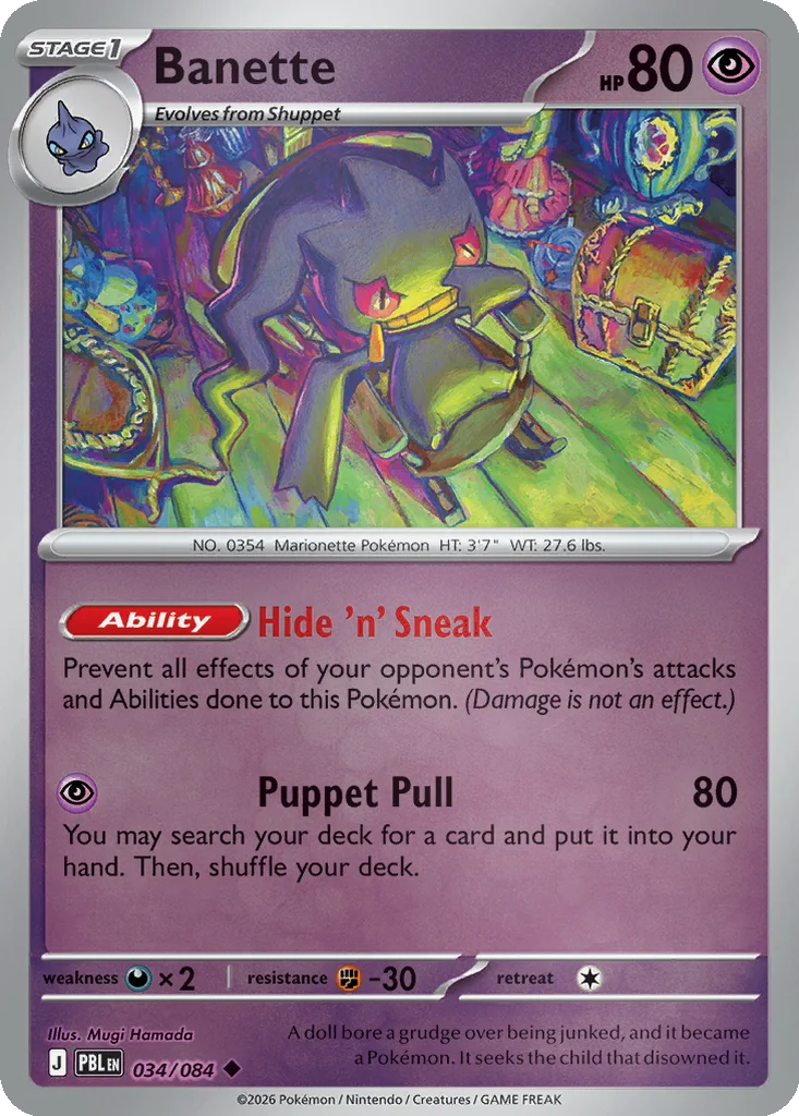 Banette 034/084 ME05: Pitch Black (Reverse holo)