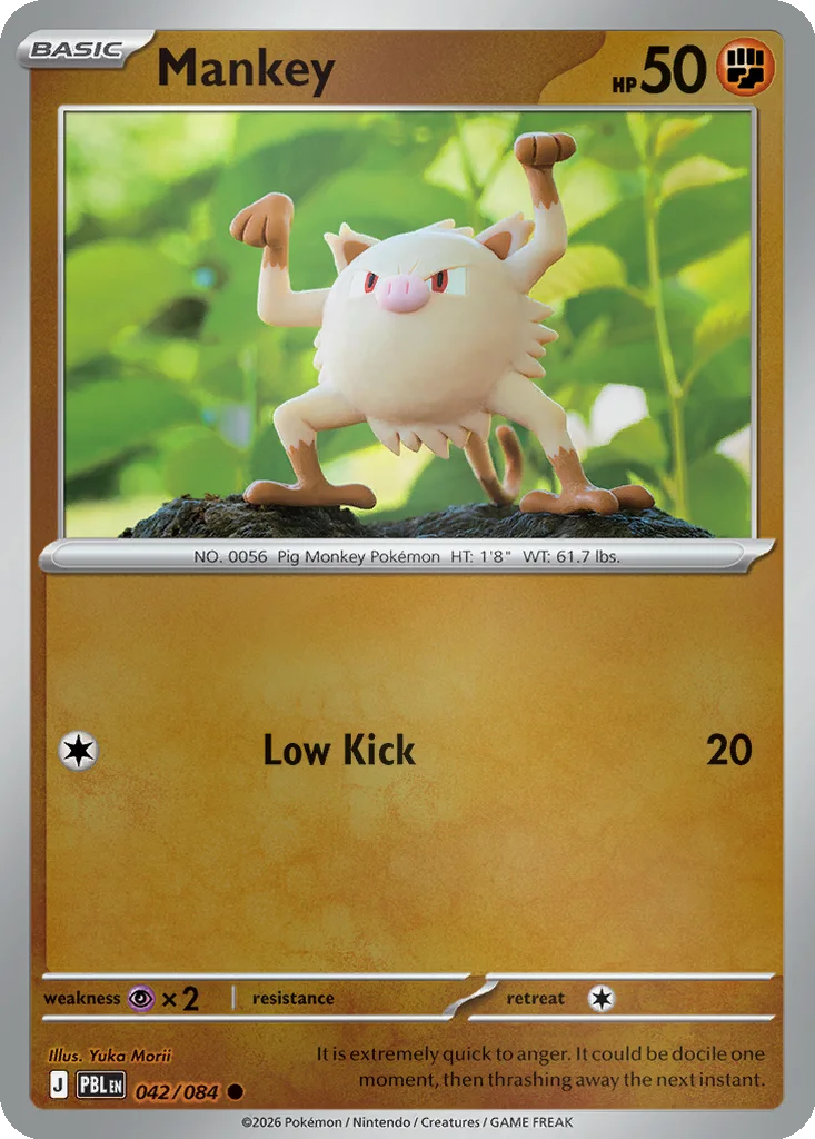 Mankey 042/084 Pitch Black (Reverse holo)