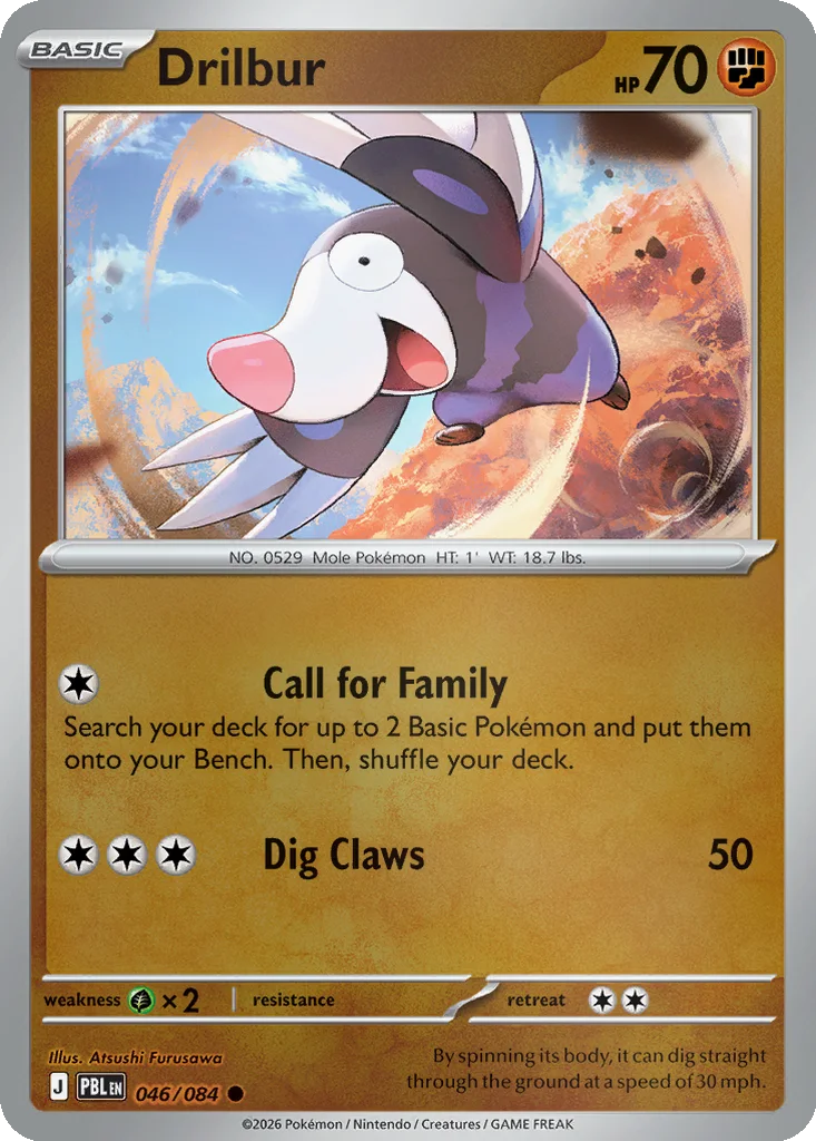 Drilbur 046/084 ME05: Pitch Black (Reverse holo)