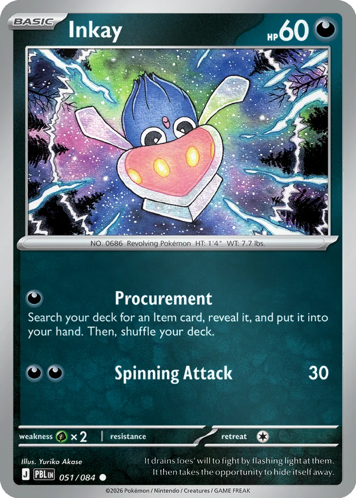 Inkay 051/084 ME05: Pitch Black (Reverse holo)