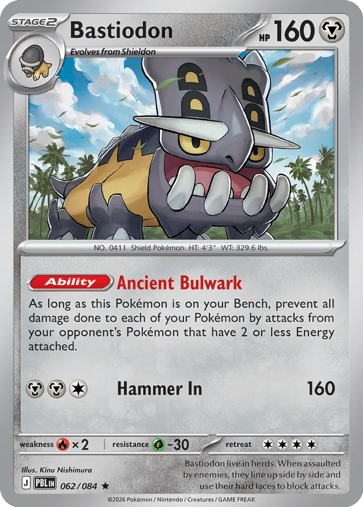 Bastiodon 062/084 ME05: Pitch Black (Holo)