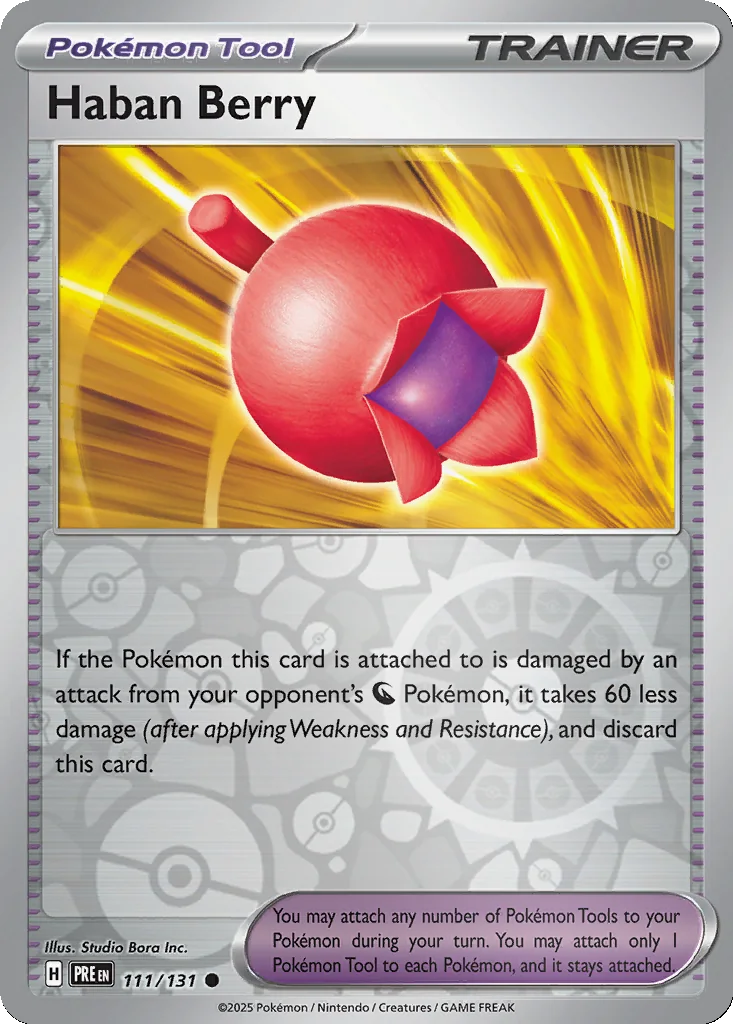 Haban Berry 111/131 SV: Prismatic Evolutions (Reverse holo)