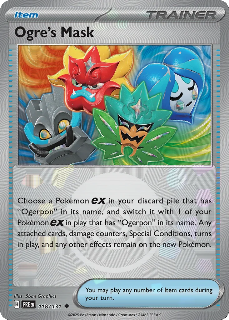 Ogre's Mask 118/131 Prismatic Evolutions (Poké Ball holo)