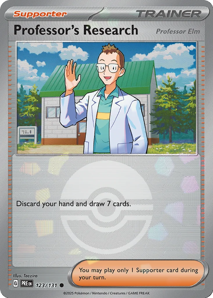 Professor's Research (Professor Elm) 123/131 Prismatic Evolutions (Poké Ball holo)