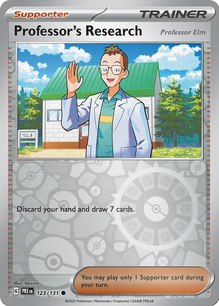 Professor's Research (Professor Elm) 123/131 SV: Prismatic Evolutions (Reverse holo)